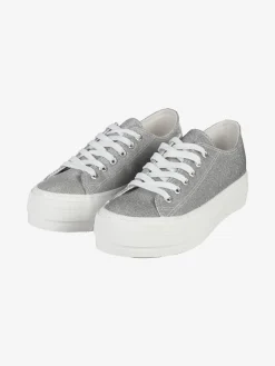 Original Marines Sneakers donna in tela brillantinata con platform