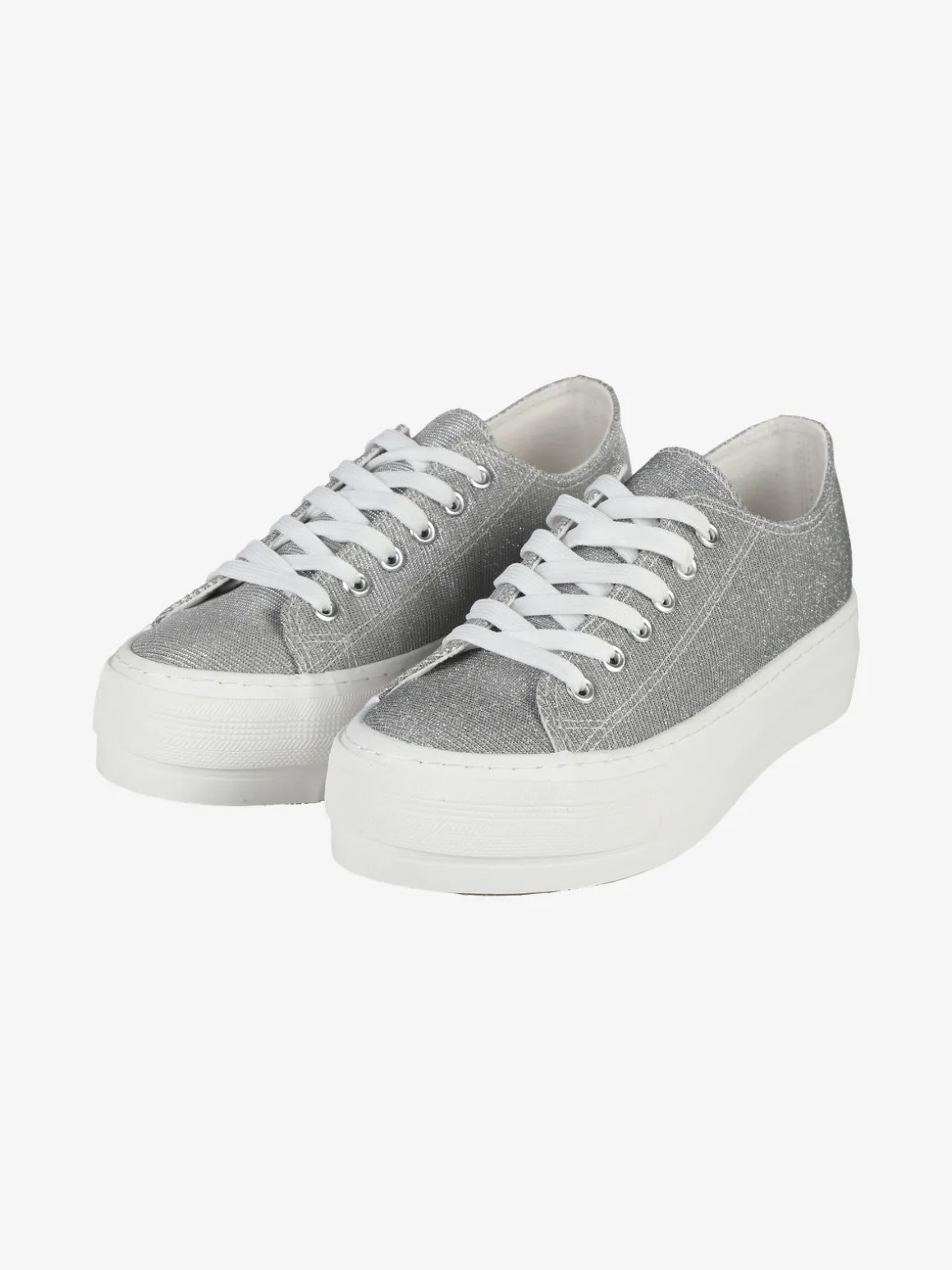 Original Marines Sneakers donna in tela brillantinata con platform