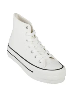 Original Marines Sneakers donna alte in tela con platform