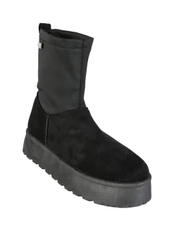 Original Marines Stivali donna scamosciati con platform e interno peloso