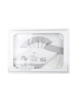Pastello Completo lenzuolo da neonati 3 pezzi - bianco