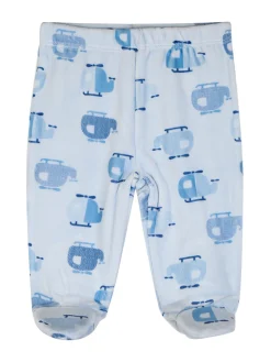 Pastello Completo 2 pezzi da neonato in ciniglia - azzurro