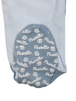 Pastello Pigiama intero da neonato con zip intera - azzurro