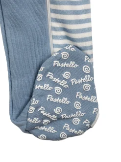 Pastello Pigiama intero da neonato con zip intera - blu