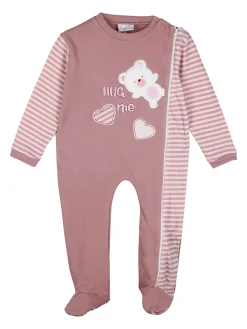 Pastello Pigiama intero da neonata con zip intera - fucsia