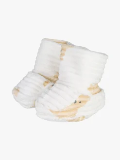 Pastello Set regalo neonati con babbucce e cappellino - panna