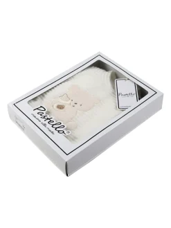 Pastello Tutina in ciniglia da neonati con stampe - panna