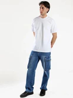 Paterson T-shirt girocollo da uomo in cotone - bianco