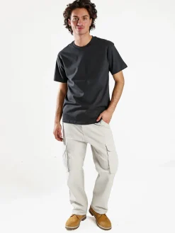 Paterson T-shirt girocollo da uomo in cotone - grigio scuro
