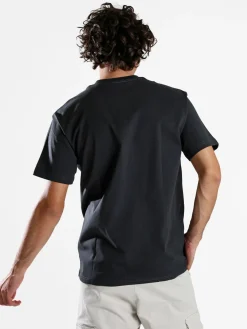Paterson T-shirt girocollo da uomo in cotone - grigio scuro