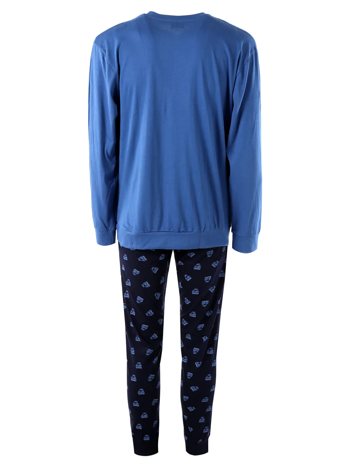 Paul Martin Pigiama lungo da uomo in cotone naturale - jeans