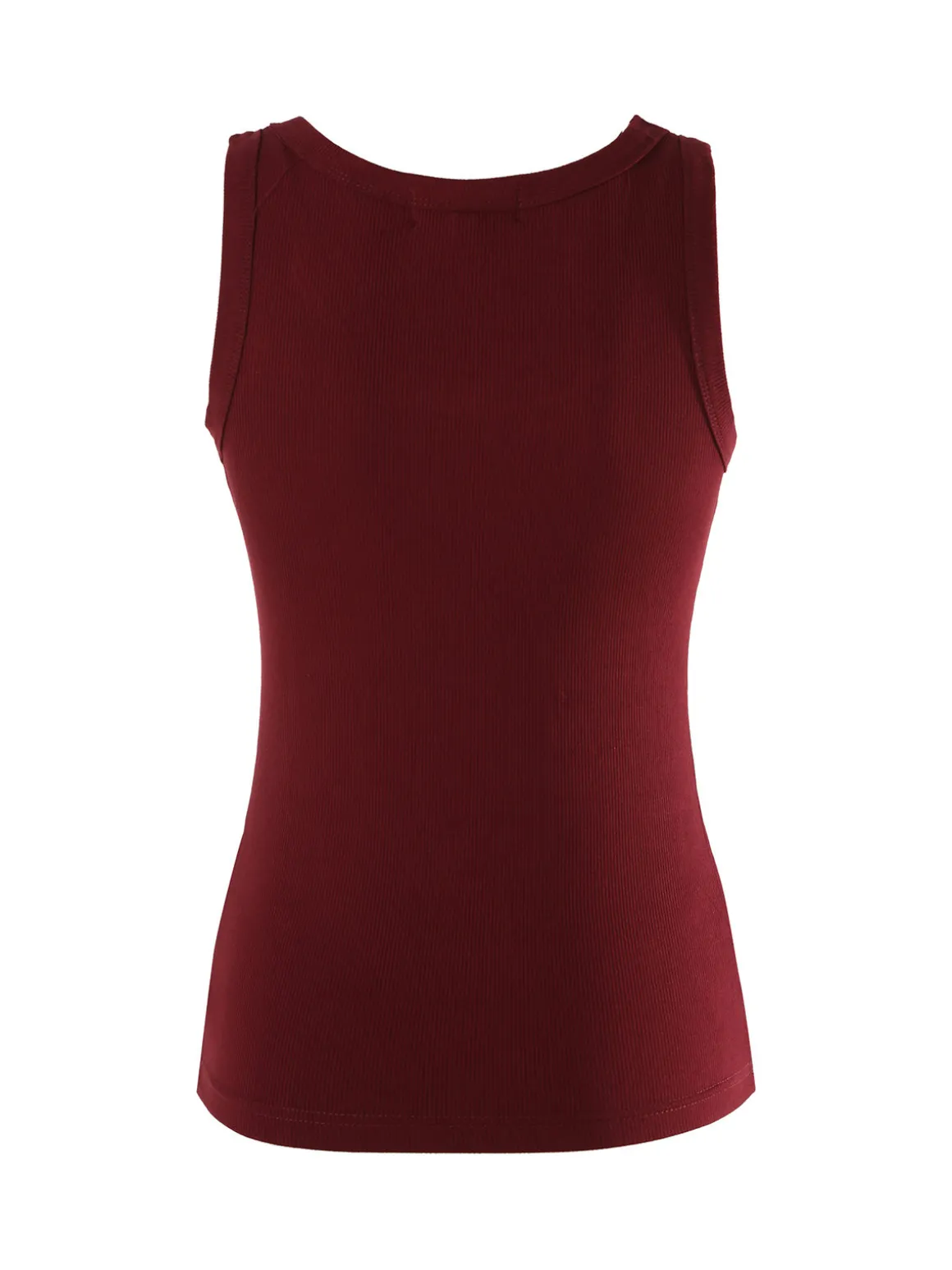 Peafowl Top girocollo da donna a costine - bordeaux