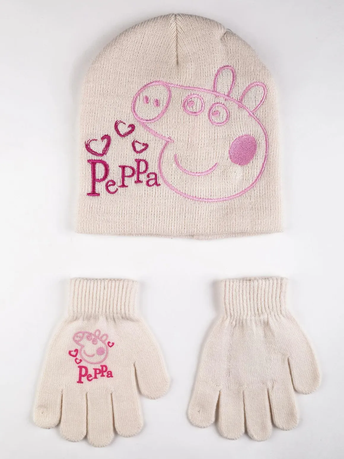 Peppa Pig set cappello + guanti bambina