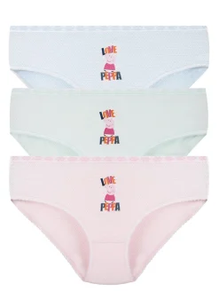 Peppa Pig Tris di slip da bambina in cotone