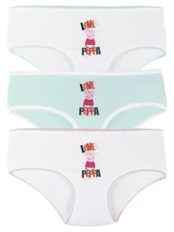 Peppa Pig Tris slip da bambina in cotone
