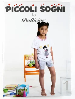 Piccoli Sogni Pigiama corto da bambina in cotone