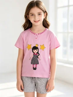 Piccoli Sogni Pigiama corto da bambina in cotone