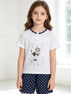 Piccoli Sogni Pigiama corto in cotone da bambina