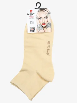 Pierre Cardin Calze corte da donna in cotone elasticizzato - naturale