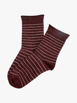 Pierre Cardin Calze corte da donna a righe - bordeaux