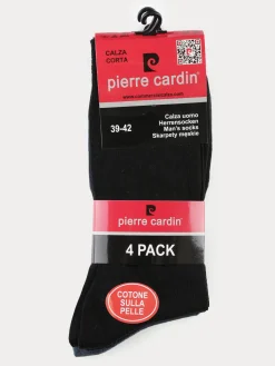 Pierre Cardin Calze corte da uomo tinta unita. Confezione da 4 paia