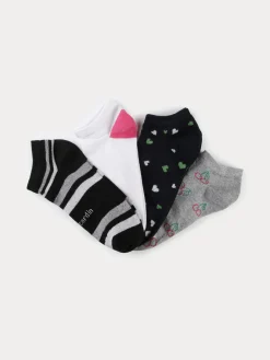 Pierre Cardin Calze corte donna con stampe. Confezione da 4 paia