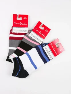 Pierre Cardin Calze corte donna a righe Confezione 3 paia