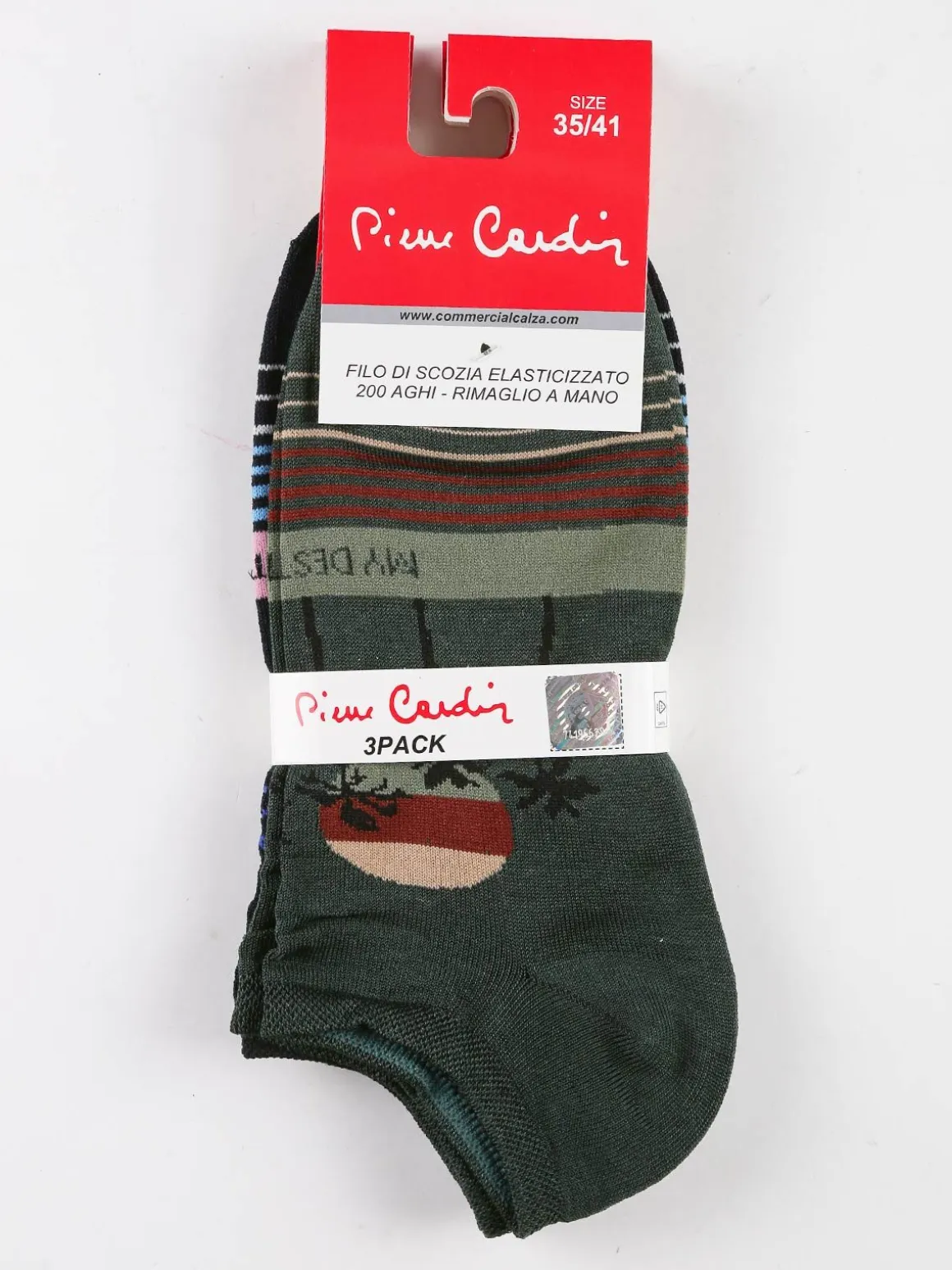Pierre Cardin Calze corte donna con stampe Confezione 3 paia