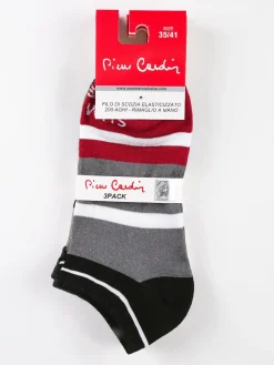 Pierre Cardin Calze corte donna a righe Confezione 3 paia