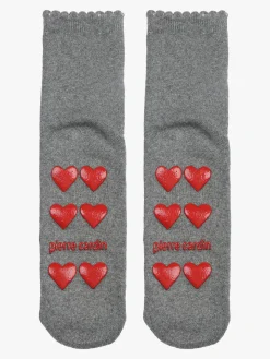 Pierre Cardin Calze da donna con antiscivolo a cuori - grigio