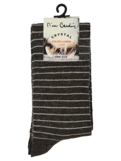 Pierre Cardin Calze lunghe da donna a righe - marrone