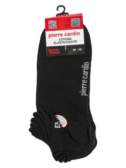 Pierre Cardin Confezione da 5 paia di calze corte da uomo in cotone - nero