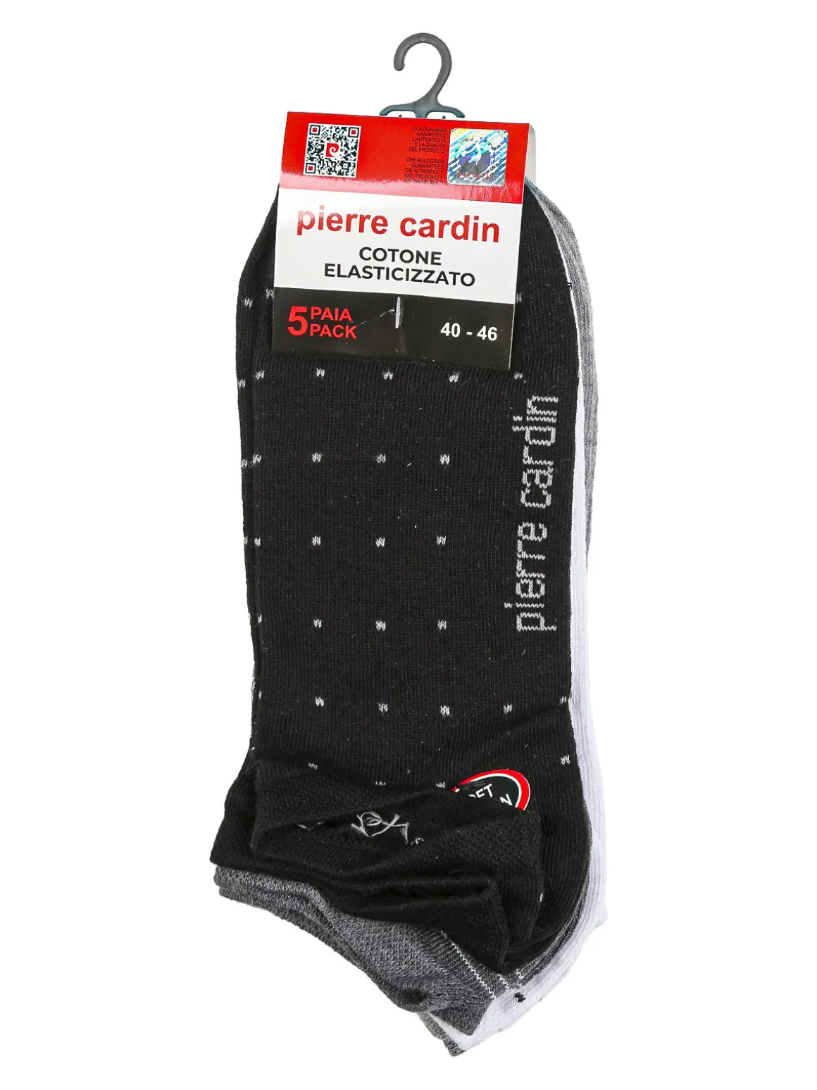 Pierre Cardin Confezione da 5 paia di calze corte da uomo in cotone
