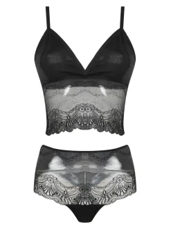 Pierre Cardin Coordinato intimo donna misto cotone con pizzo