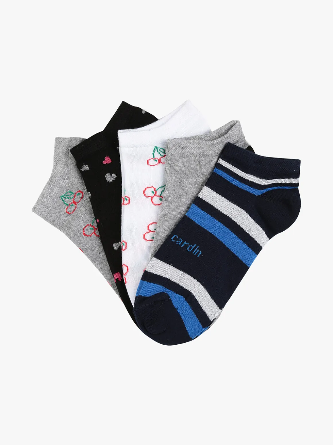 Pierre Cardin 5 Paia di calze corte da donna in cotone