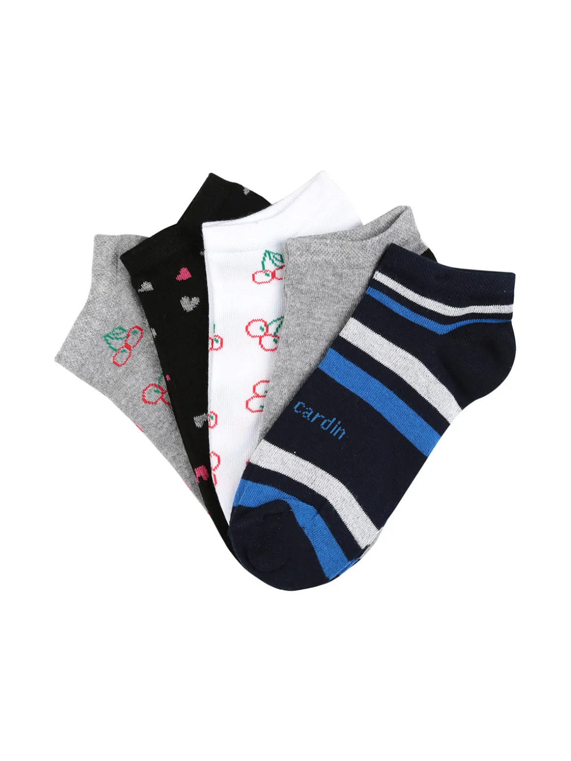 Pierre Cardin 5 Paia di calze corte da donna in cotone