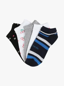 Pierre Cardin 5 Paia di calze corte da donna in cotone