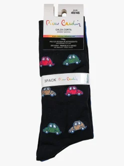 Pierre Cardin 3 Paia di calze corte da uomo in filo di scozia