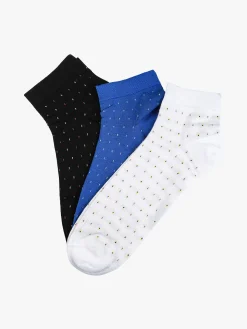 Pierre Cardin 3 Paia di calze corte da uomo in filo di scozia