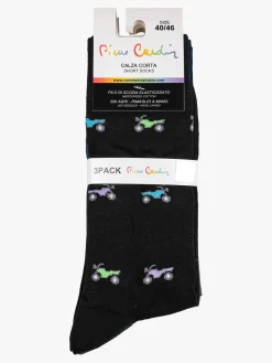 Pierre Cardin 3 Paia di calze corte da uomo in filo di scozia