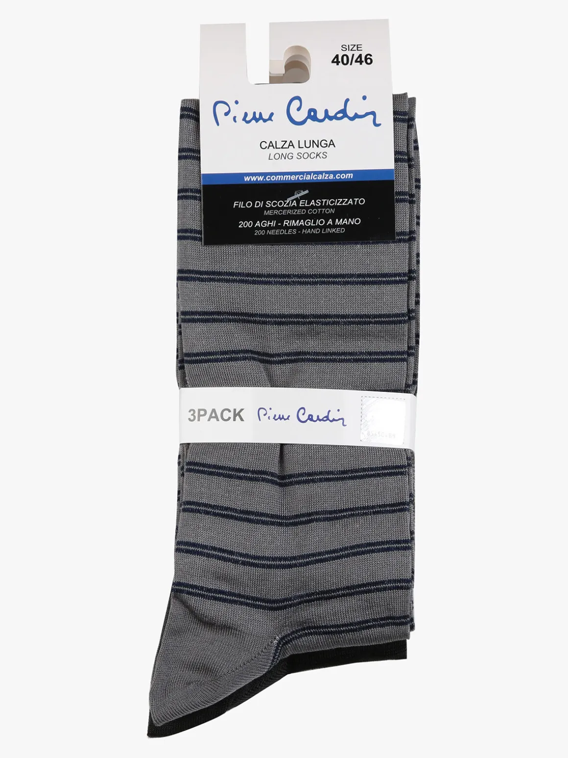 Pierre Cardin 3 Paia di calze lunghe da uomo in filo di scozia