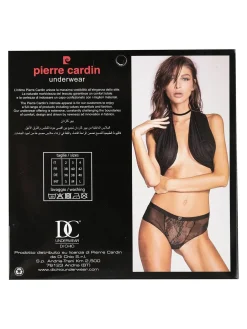 Pierre Cardin Slip donna con pizzo e strass