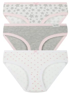 Pierre Cardin Tris di slip da bambina in cotone