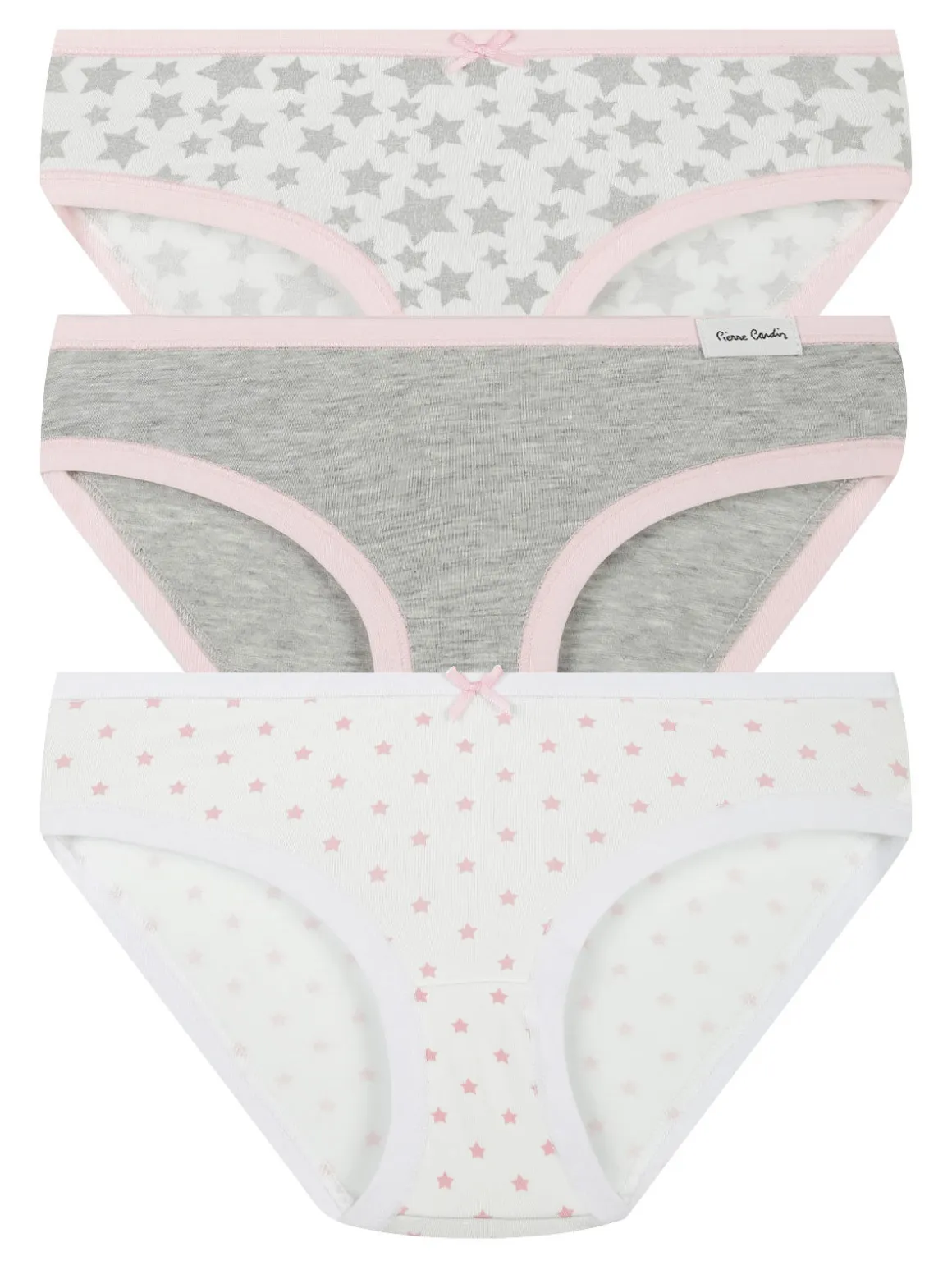Pierre Cardin Tris di slip da bambina in cotone