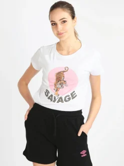 Pink Black T-shirt donna tigre