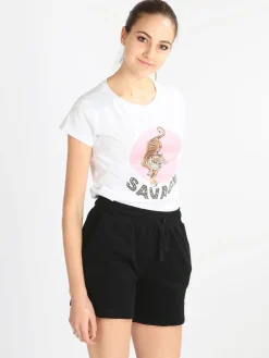 Pink Black T-shirt donna tigre