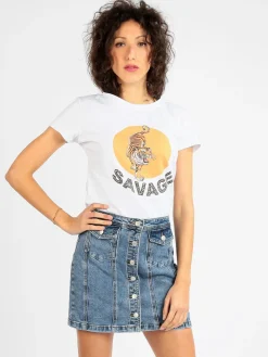 Pink Black T-shirt donna tigre