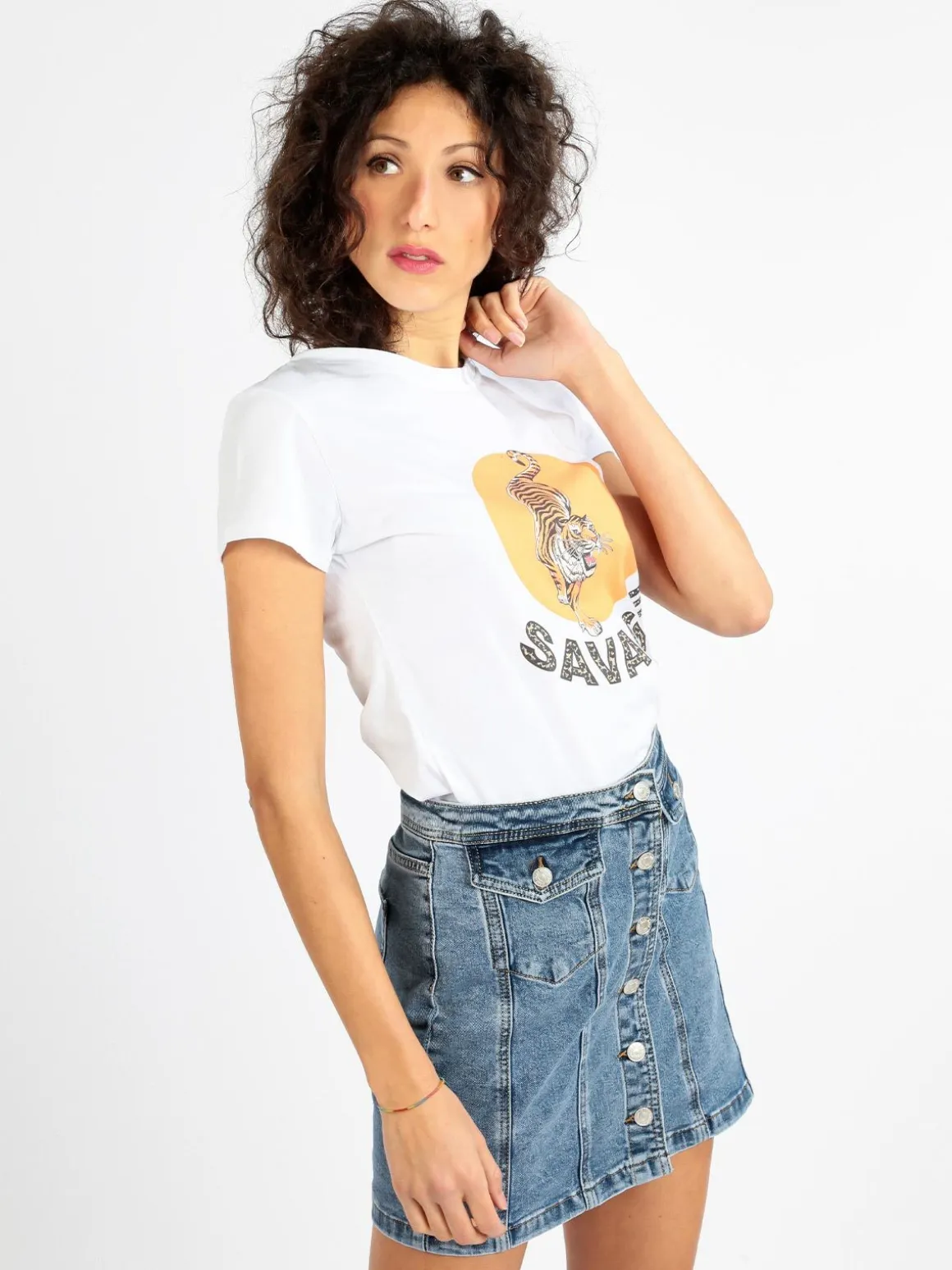 Pink Black T-shirt donna tigre
