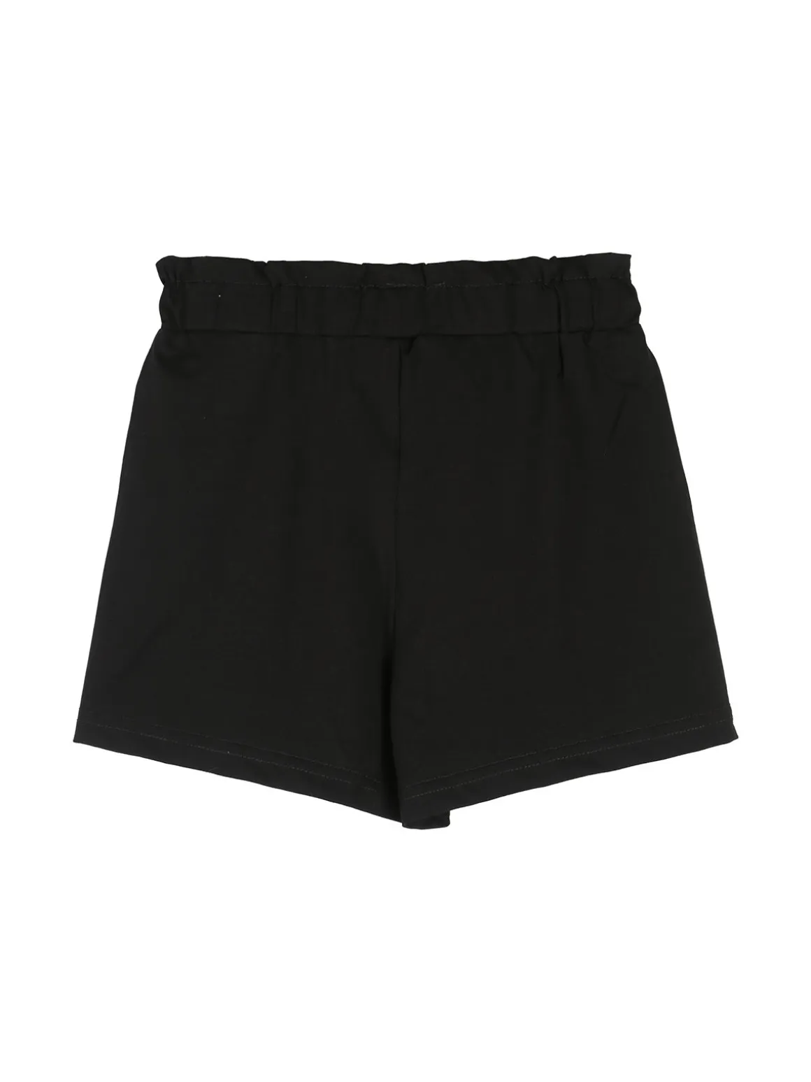 Pink Girl Completo corto da bambina 2 pezzi top e shorts con micro borchie - nero