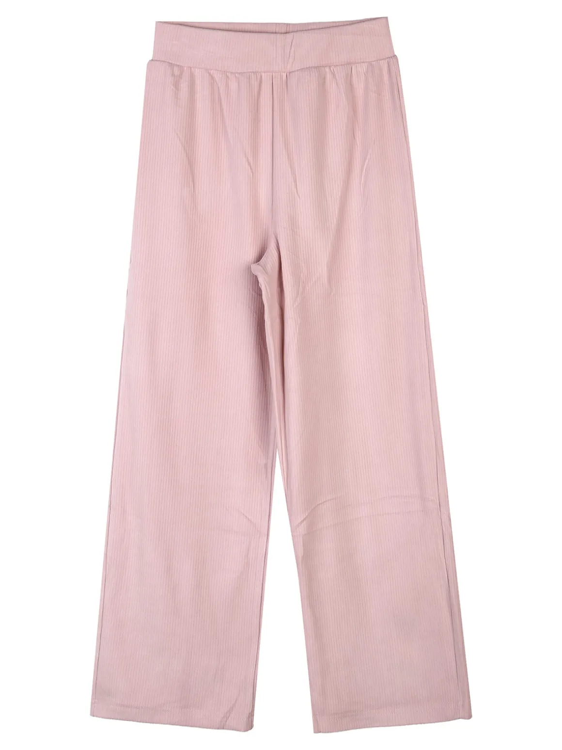 Pink Girl Completo 2 pezzi da bambina a coste con cuori di strass - rosa